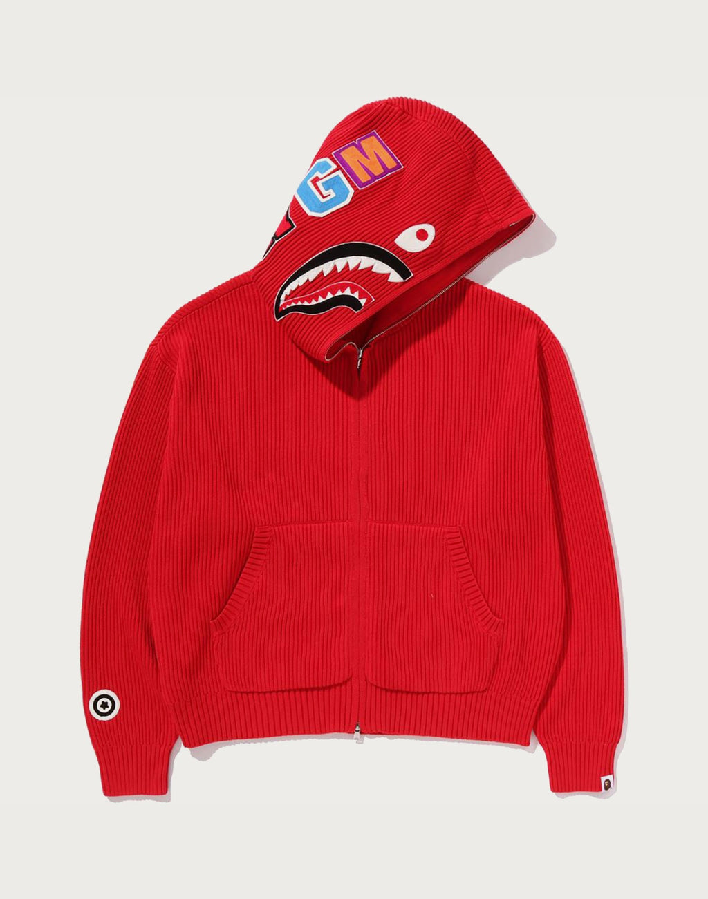 SHARK FULL ZIP KNIT HOODIE MENS