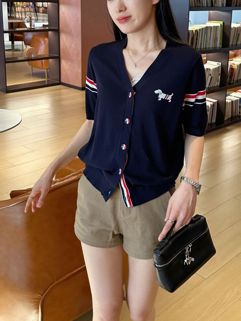 Thom Browne Puppy V-neck short sleeves