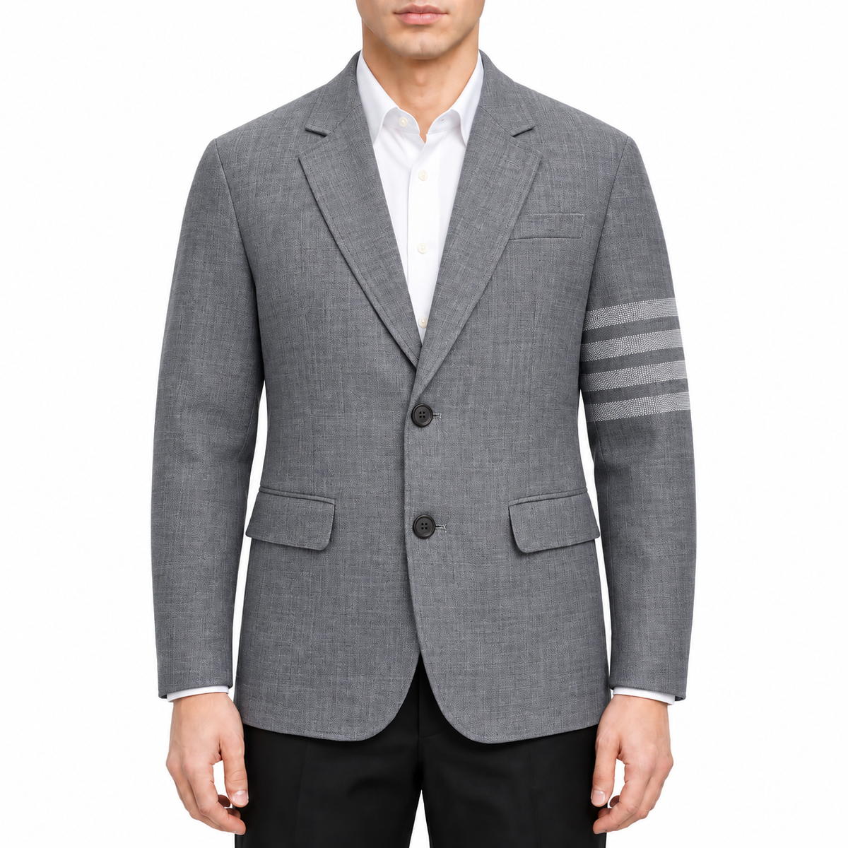 Men's 4 - Bar Suit Jacket with Signature Grosgrain Detail | Thom Browne