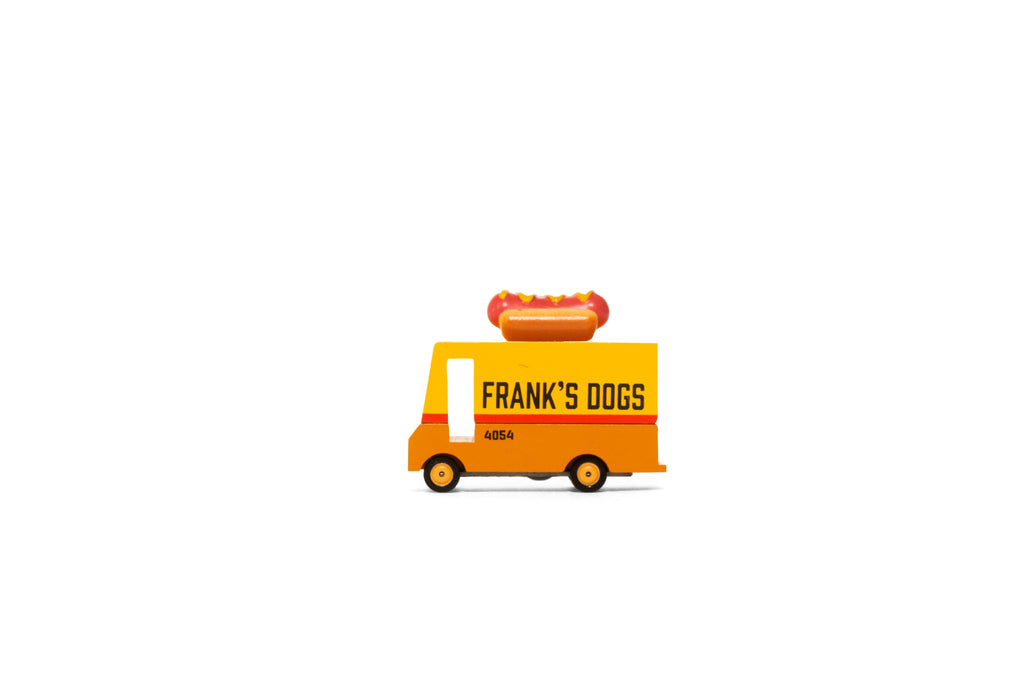Candyvan - Hot Dog Van - Wooden Diecast Toy Car Candylab