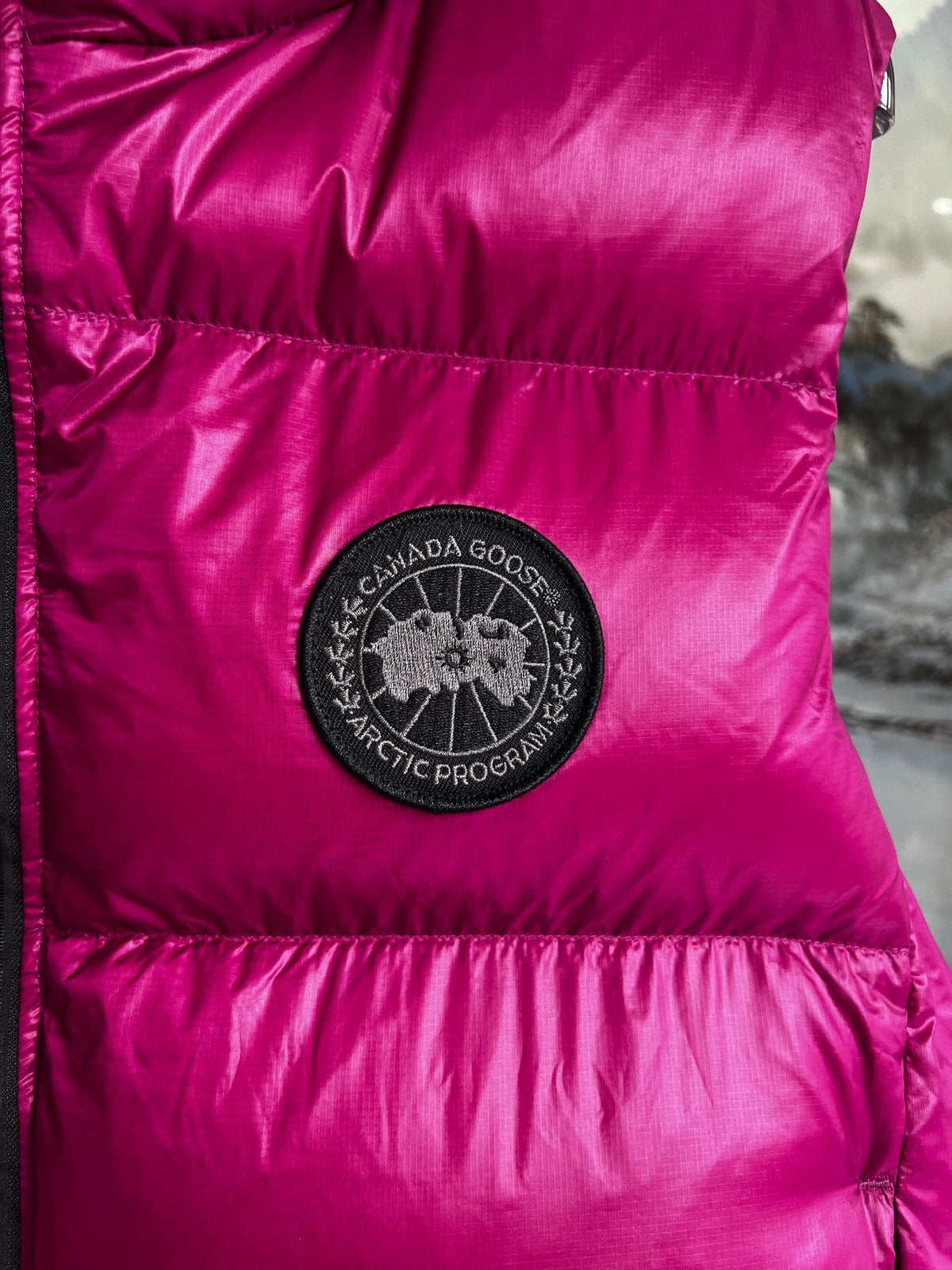 Canada Goose Women's Hot Pink Fuchsia Glossy Down Jacket