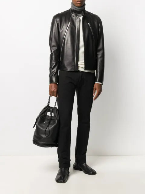 Maison Margiela zip-detail leather jacket