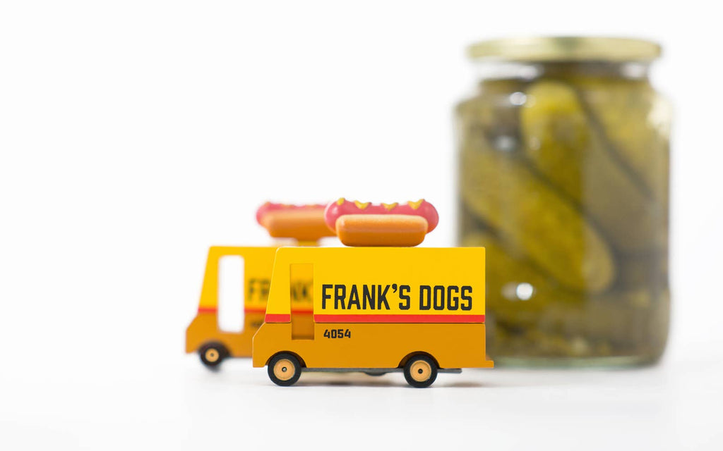 Candyvan - Hot Dog Van - Wooden Diecast Toy Car Candylab