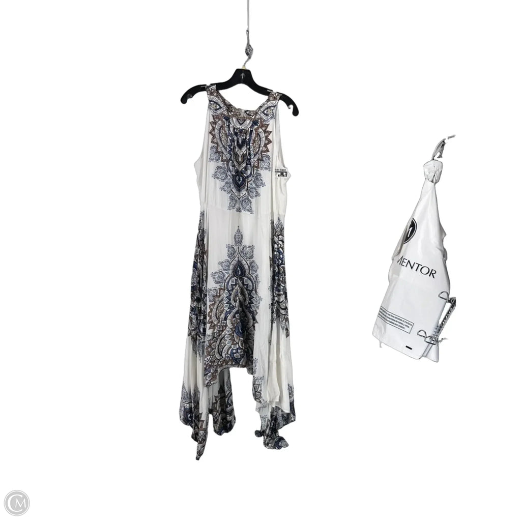 Dress Casual Maxi By Chicos In Black & White, Size: 10