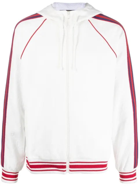 Gucci Web stripe zipped hoodie