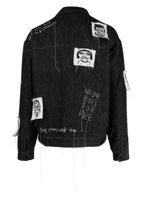 Haculla Sick Of It All embroidered denim jacket