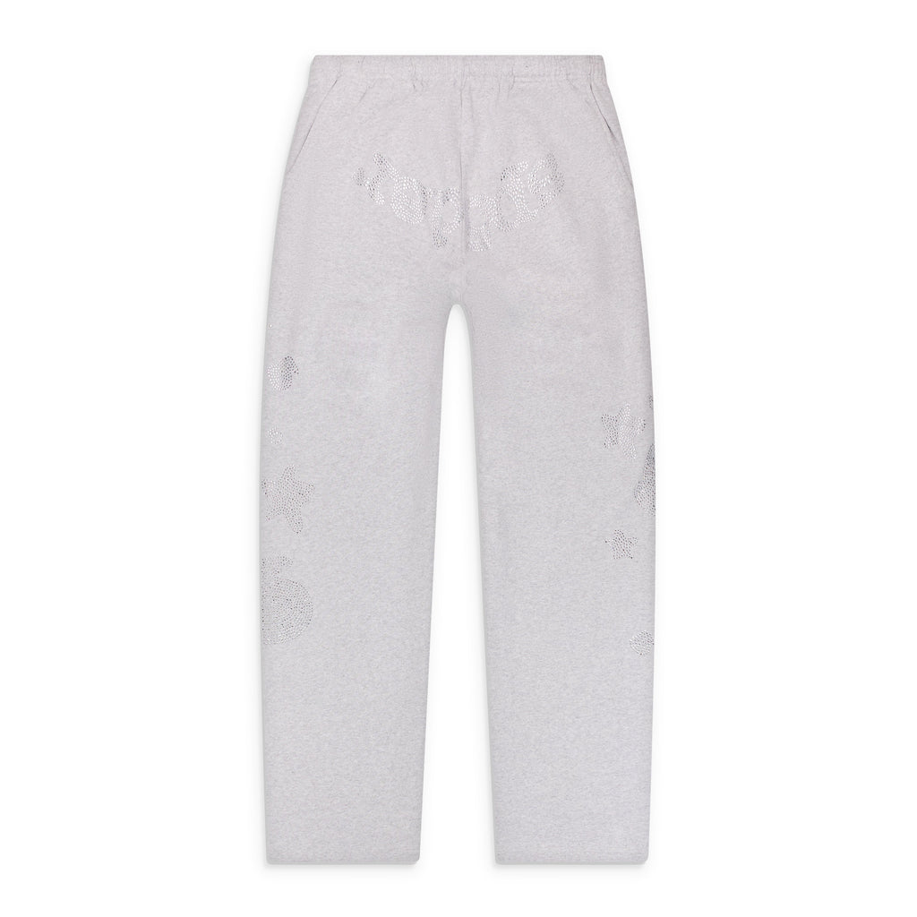Heather Grey Rhinestone Beluga V2 Wide Leg Sweatpants