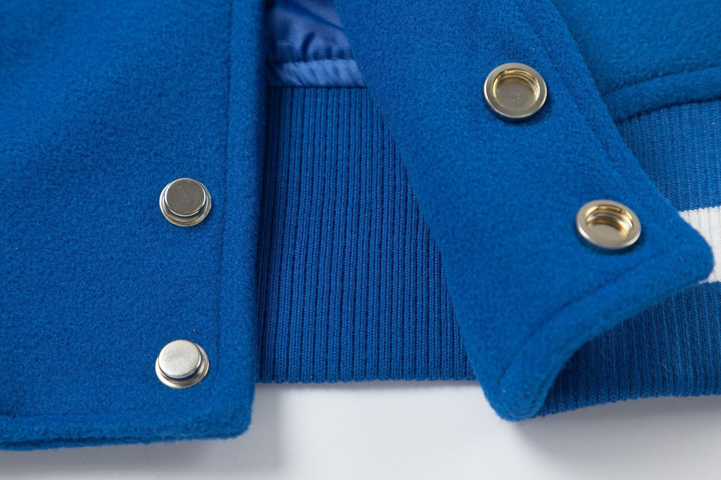 OFF WHITE Royal Varsity Jacket – Blue Edition