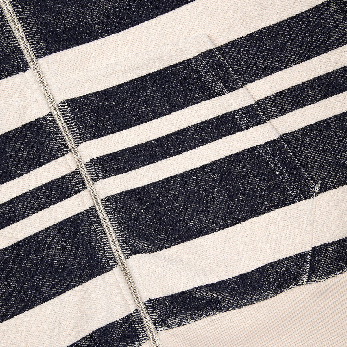 "on air" striped Zip Up