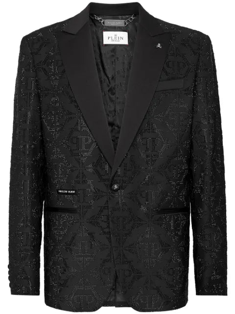 Philipp Plein wool blazer lord fit hexagon