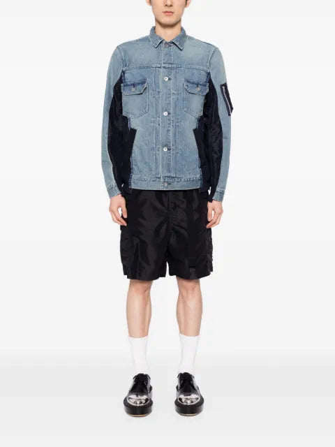 sacai panelled denim jacket