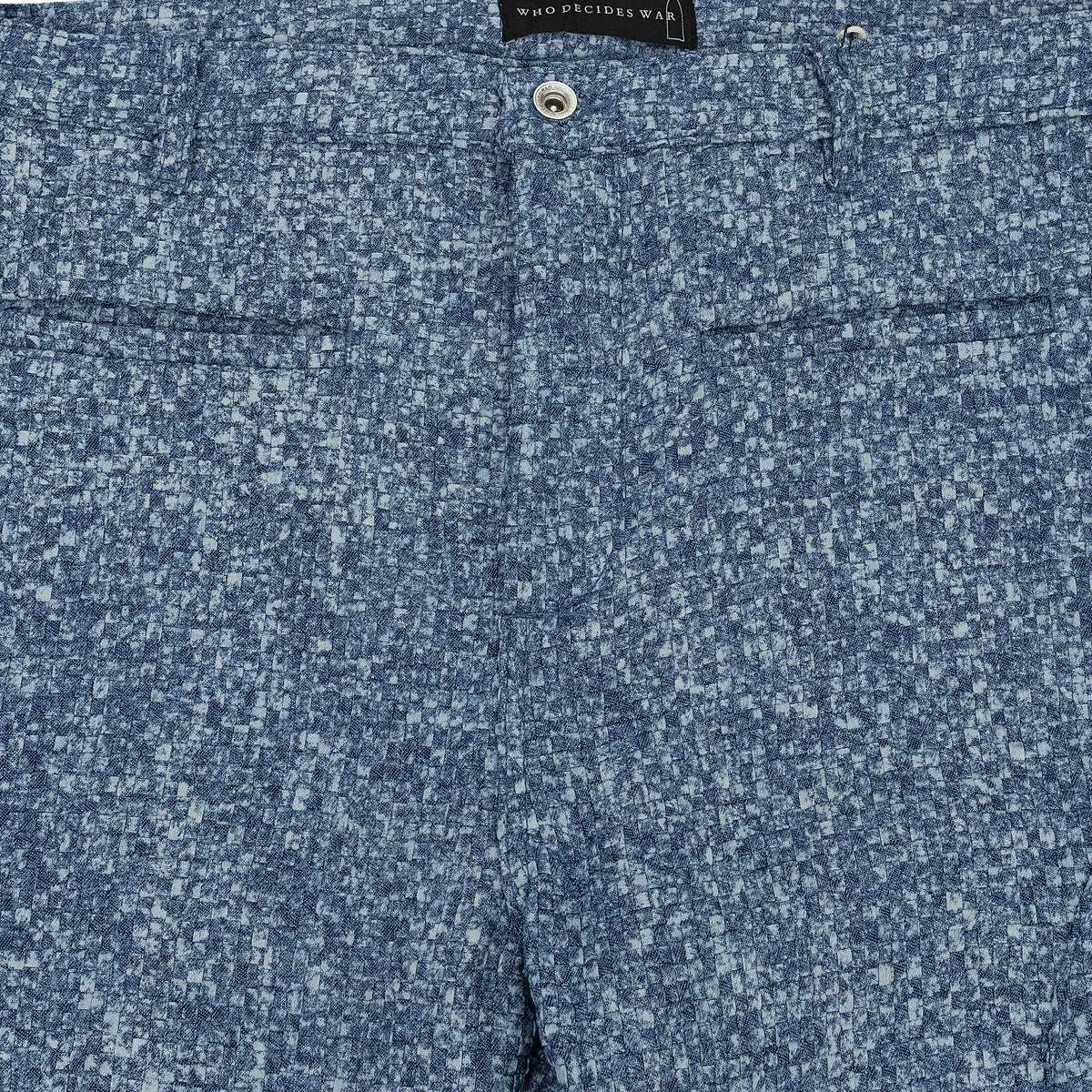 INDIGO RAISED WINDOW WOVEN PANTS