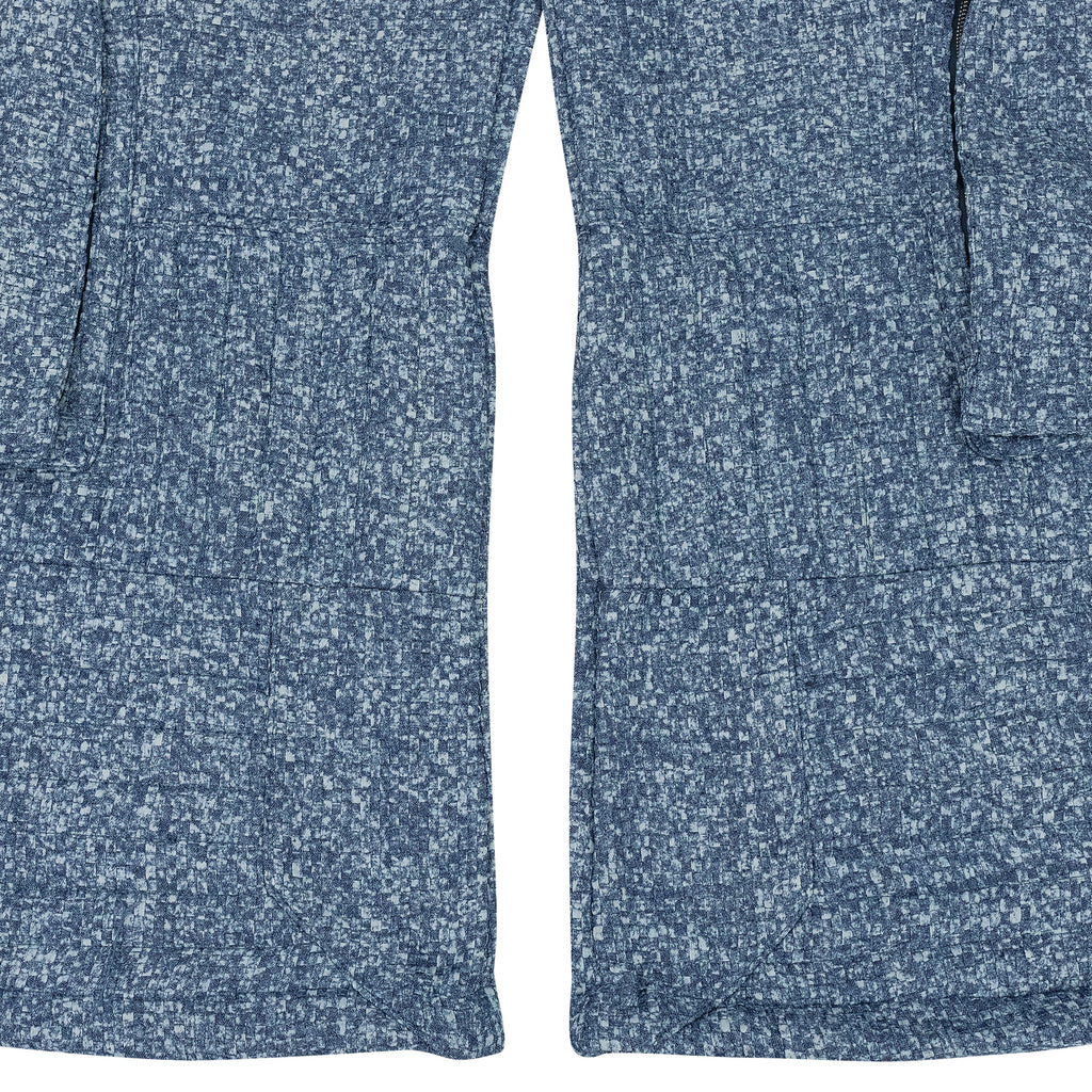 INDIGO RAISED WINDOW WOVEN PANTS