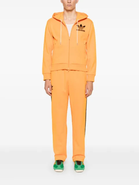 adidas x Wales Bonner logo-flocked hoodie