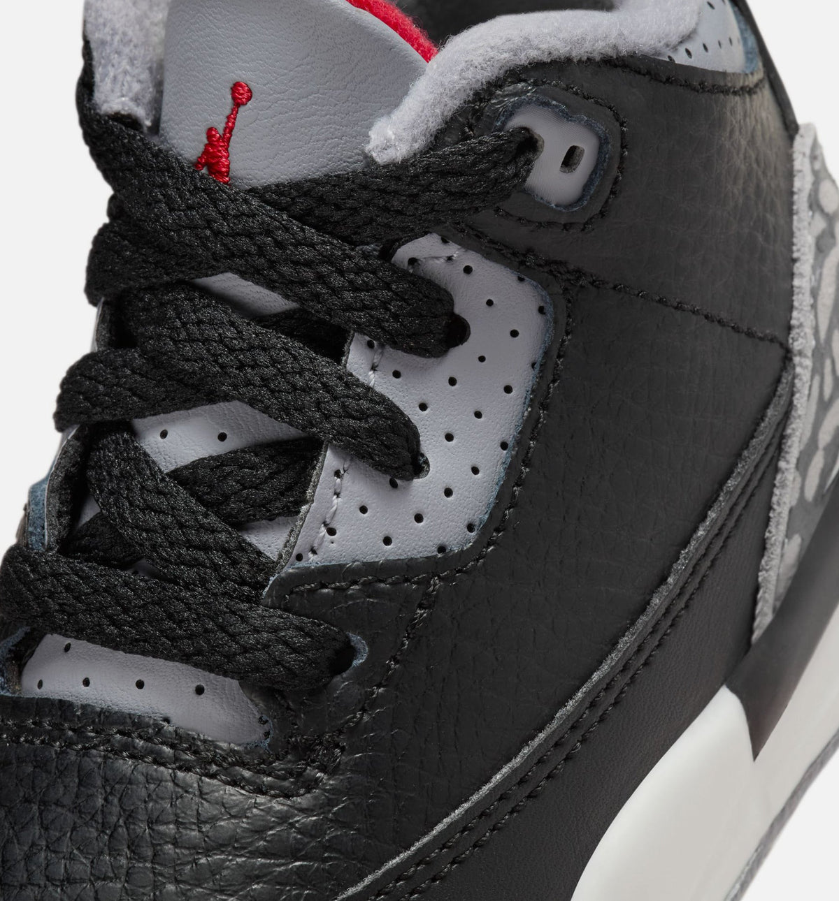 Air Jordan 3 Retro Black Cement – Infant & Toddler Lifestyle Shoe | Black/Fire Red/Cement Grey/Summit White