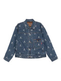 Mastermind Japan skull-crossbones denim jacket