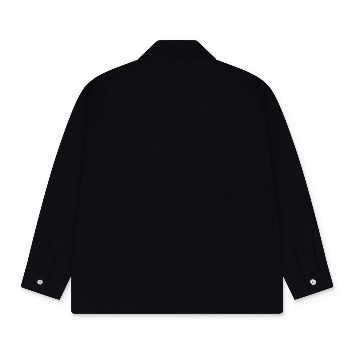 Black Long Sleeve Bowling Shirt