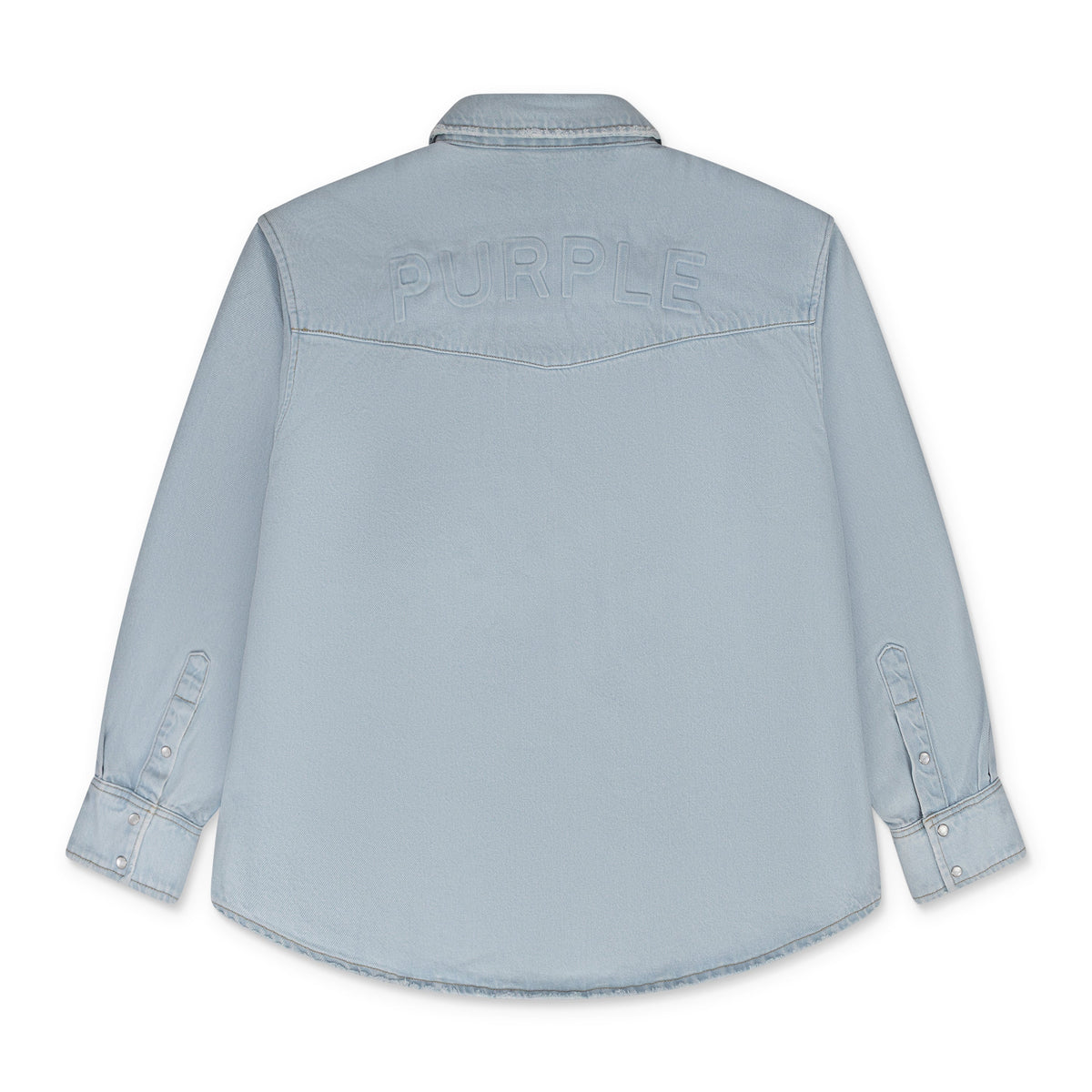 Light Indigo Oversized Western Shirt