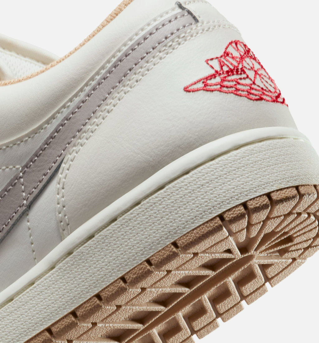 Air Jordan 1 Low Men's – Sail/Fire Red/College Grey/Hemp