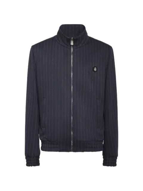 Billionaire pinstripe zip-up sweatshirt