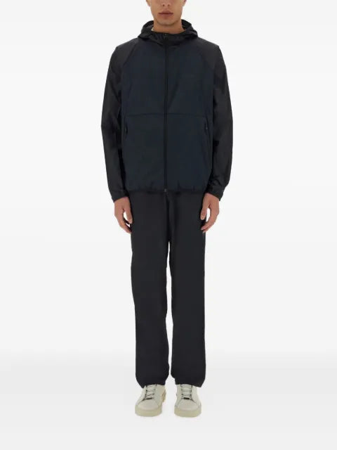 BOSS hooded panelled windbreaker