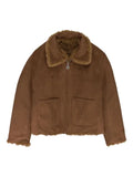 BIRTH OF ROYAL CHILD floral-motif suede jacket