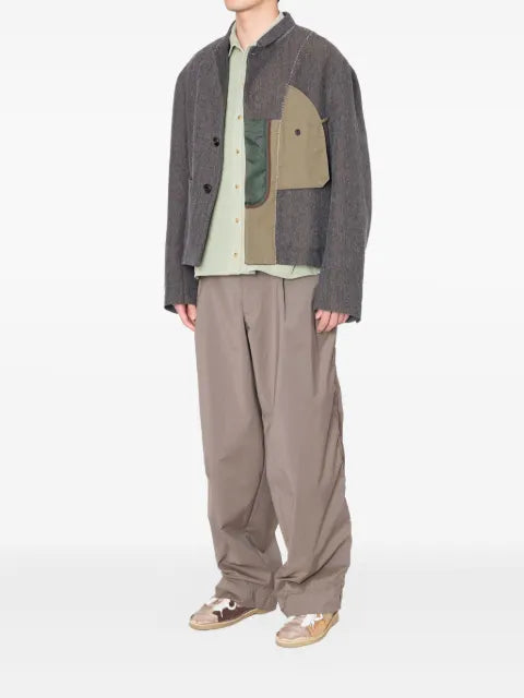 Kolor jacket with herringbone pattern