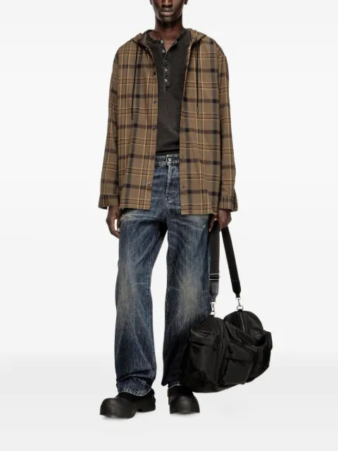 Diesel S-Ix checked hoodie