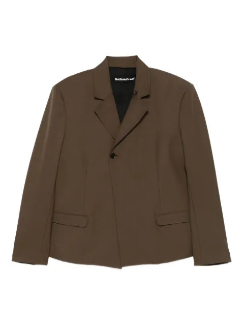 NotRainProof scissors-brooch blazer
