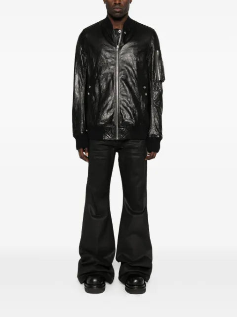 Rick Owens classic flight leather bomber jacket