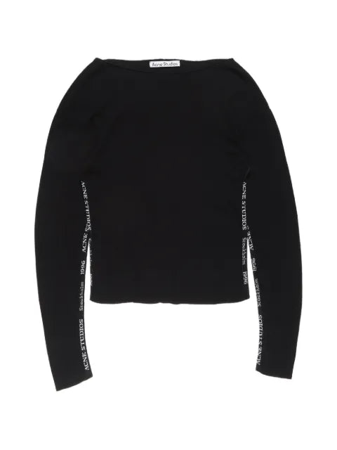 Acne Studios logo tape knit jumper
