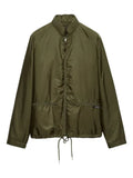 Prada hooded raglan-sleeves jacket