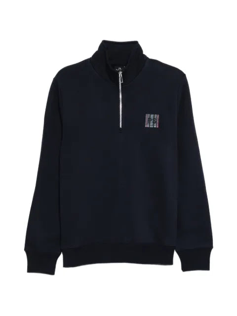 PS Paul Smith logo-embroidered zipped sweatshirt