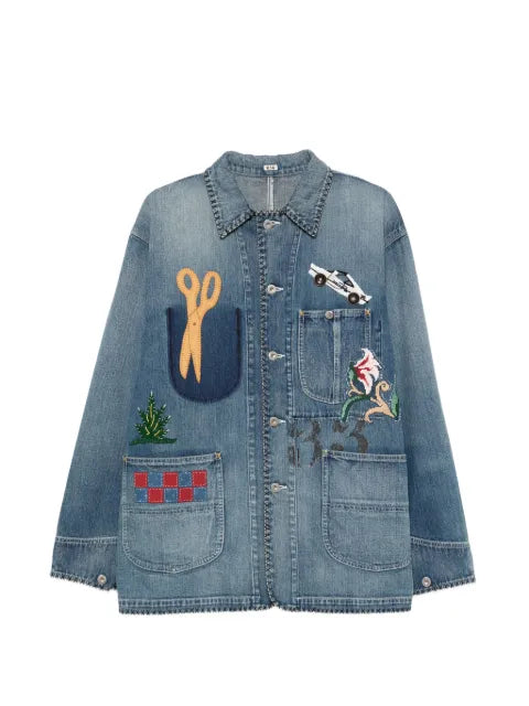 KHOKI denim jacket with button placket