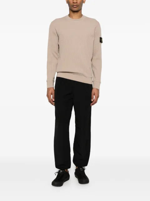 Stone Island 6100056 organic cotton waffle fleece sweater