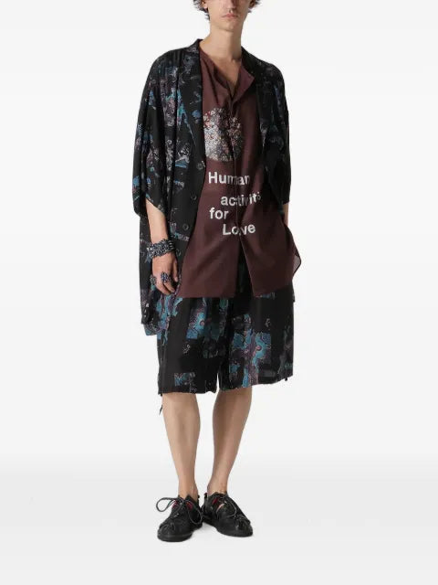 Yohji Yamamoto patterned silk jacket