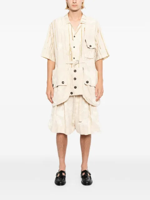 Ziggy Chen belted multi-pocket gilets