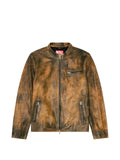 Diesel biker jacket in treated leather