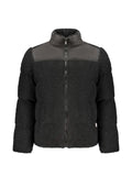 RIFLE panelled faux-shearling jacket