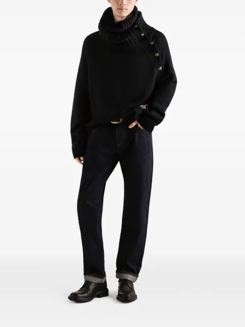 Dolce & Gabbana smooth-knit turtleneck with logo