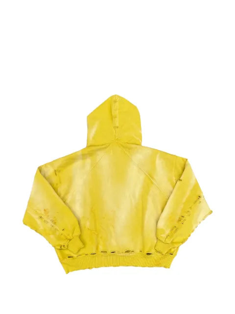 astrum distressed graphic-print hoodie