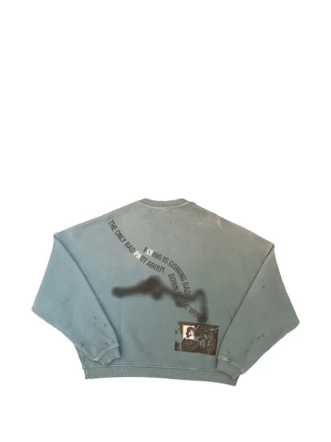 Paly airbrush-print distressed sweatshirt