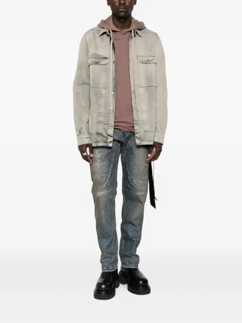 Rick Owens DRKSHDW faded denim jacket