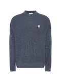 Calvin Klein logo-patch waffle-knit sweater