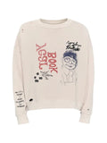 Song For The Mute distressed graphic-print sweatshirt
