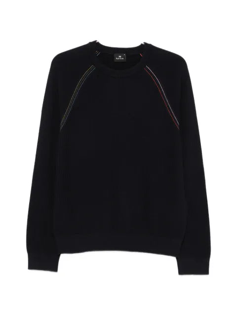 PS Paul Smith raglan-sleeve waffle-knit sweater
