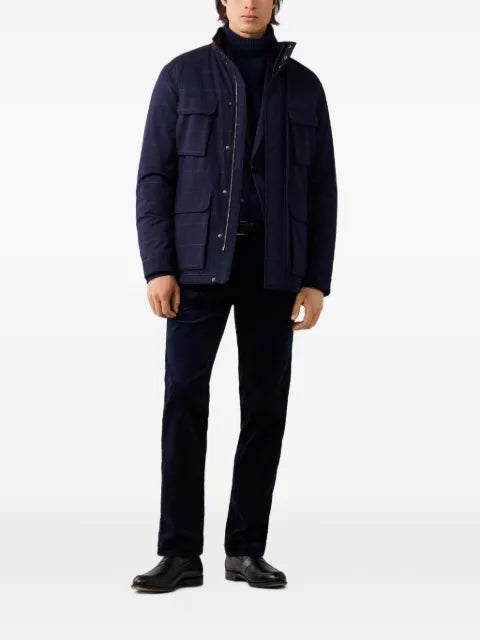 Hackett London Velo-Speed windowpane-check jacket