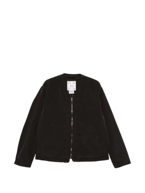 RANRA logo-embroidered zip-up jacket
