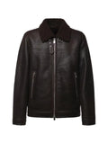 DONDUP shearling-collar leather jacket