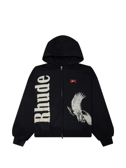 RHUDE Eagle Pass logo-print hoodie